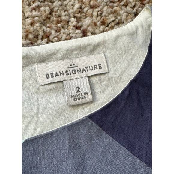 L.L. Bean Signature Dress, size 2, Teal & Blue;  Sleeveless, Fit N Flare - Picture 6 of 10